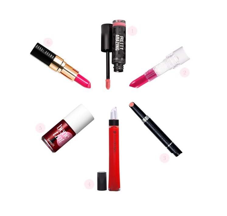 Bright Lipsticks, Lip Tints and Lip Glosses