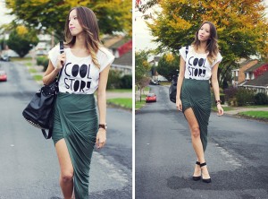 Helmut Lang asymmetrical wrap skirt