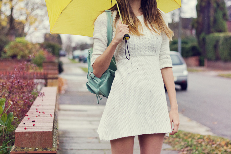 White knit dress 
