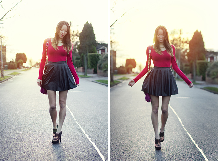 Costume With Leather Skirt | Jill Dress