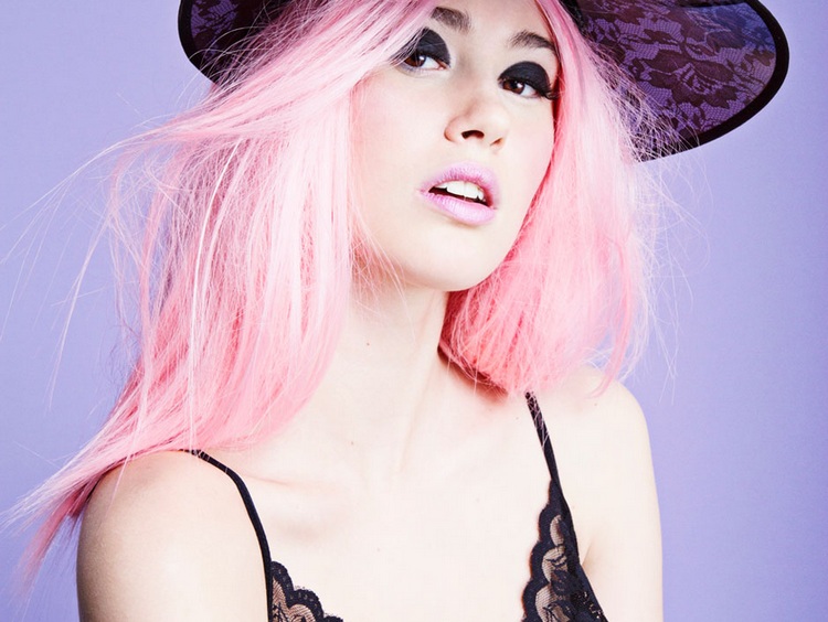 Pastel pink hair
