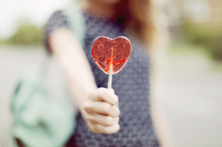 Heart shaped lollipop 