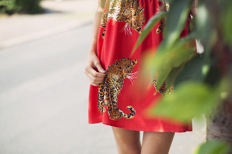 Dress with leopards on it 