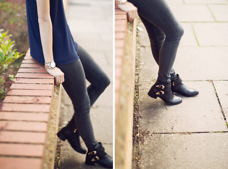 Black buckle boots outfits