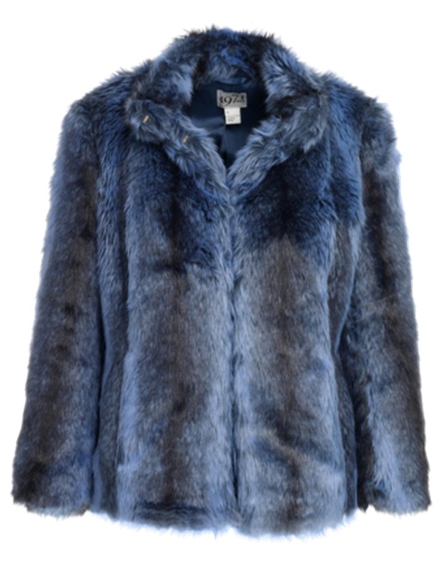Reiss Jillie Navy Faux Fur Jacket, Reiss Navy Faux Fur Coat
