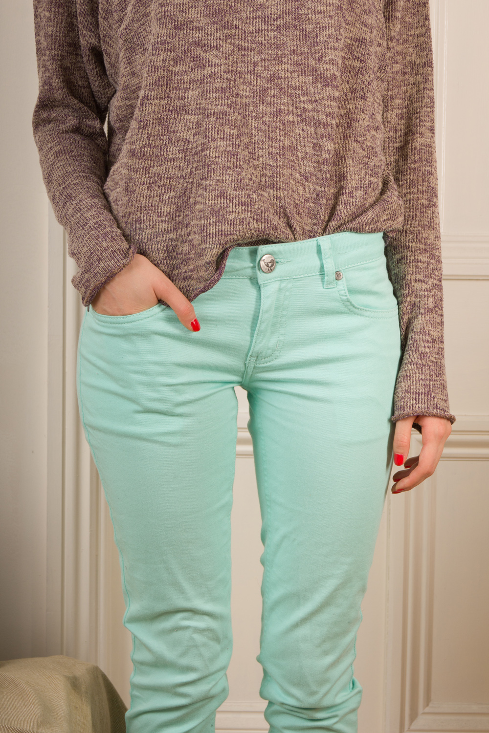 Outfit - Mint Green Jeans - Girl in the Lens